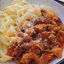 Паста с мясным соусом