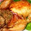 Запеченная курица с пикантной ореховой начинкой
