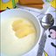 Манная каша на сметане с грушей