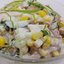 Салат из копченой курицы с кукурузой и огурцами