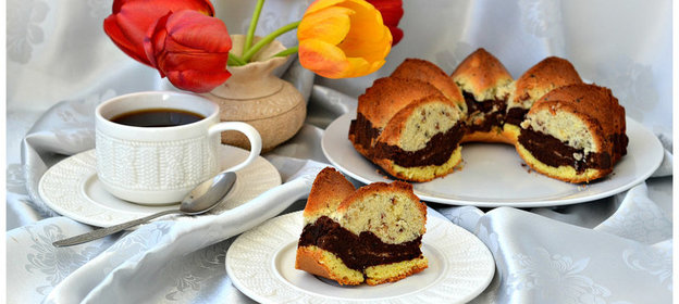 Трехцветный кекс