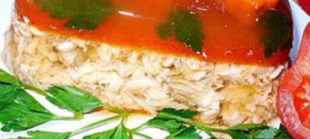 Рыбное филе в томатном желе