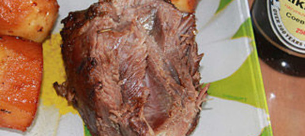 Баранья ножка с картофелем в соевом маринаде