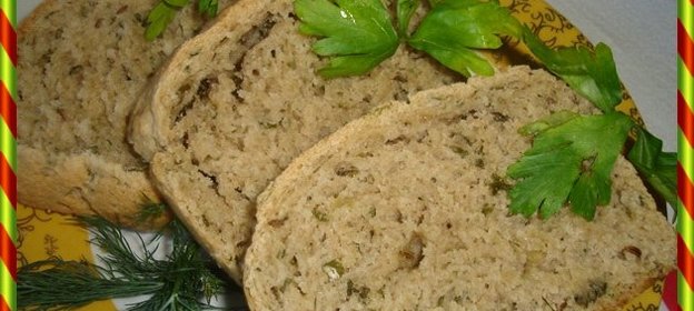 Ржаной хлеб с луком и тмином