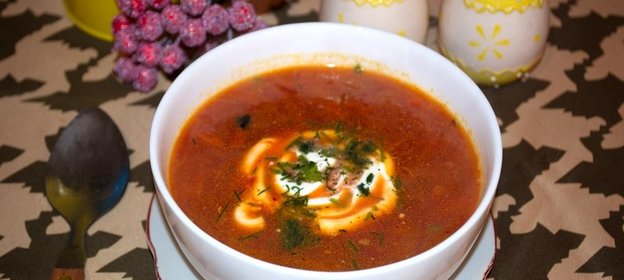 Борщ на говяжьем бульоне