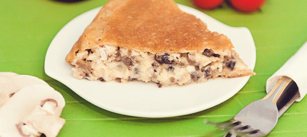 Картофельные зразы с грибным соусом