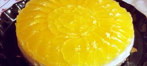 Торт апельсиновый с желе