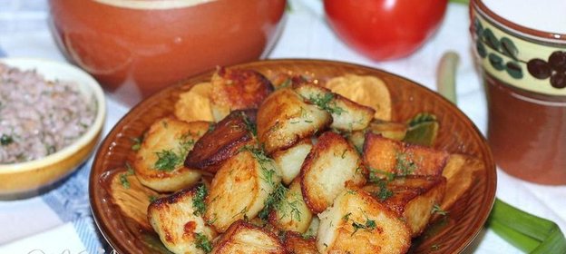 Картофель по-архиерейски с икрой из хлеба