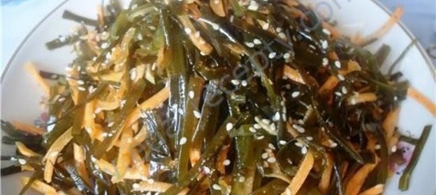 Салат Из Моркови с морской капустой