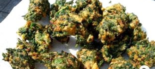 Оладьи из шпината