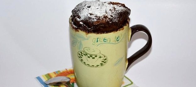 Шоколадно - кофейный кекс в кружке