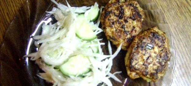 Кабачково-куриные оладьи