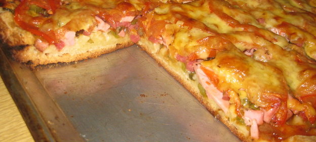 Пицца на ленивом тесте