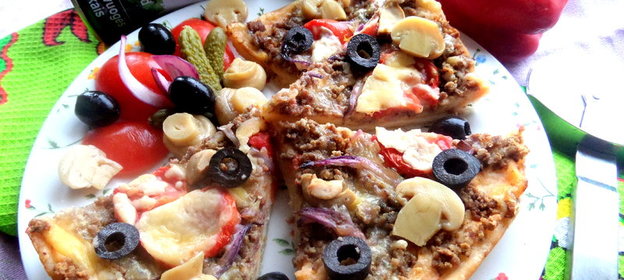 Пицца со вкусом чизбургера