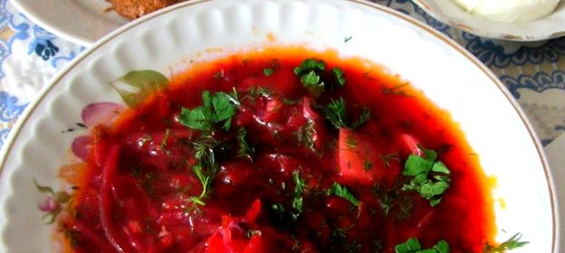 Щи из красной капусты