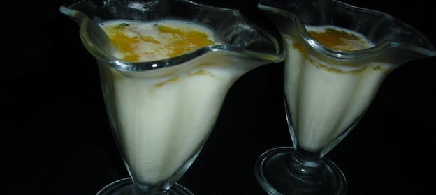 Молочно-цитрусовый десерт Апельсиновые брызги