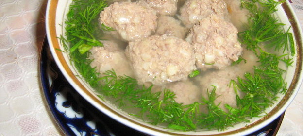 Необычные фрикадельки с бульоном