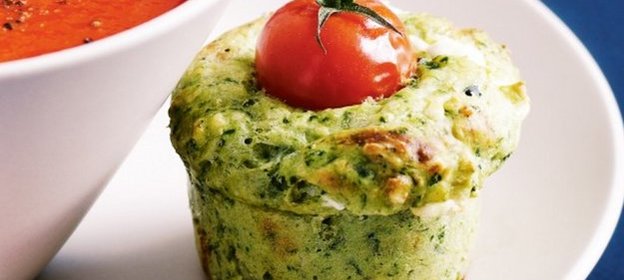 Маффины со шпинатом и козьим сыром