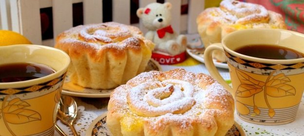 Булочки с лимонной начинкой