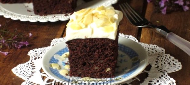 Шоколадный пирог с тыквой и миндалём