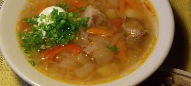 Щи со свежей капустой