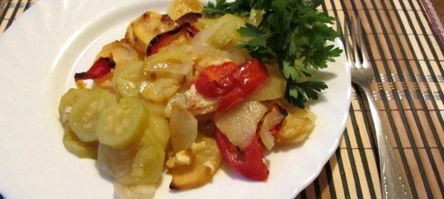 Овощи запеченные с картофелем