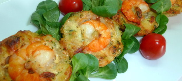 Креветочно - картофельные маффины на ужин или на закуску