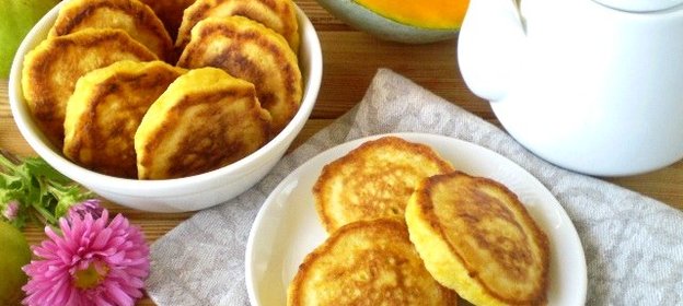 Оладьи из тыквы на кефире