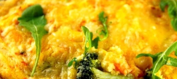 Картофельная запеканка с брокколи