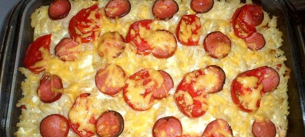 Запеканка из макарон с сыром и помидорами