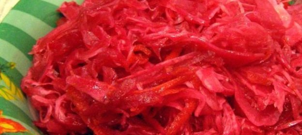 Капуста квашеная в маринаде (быстрый способ)