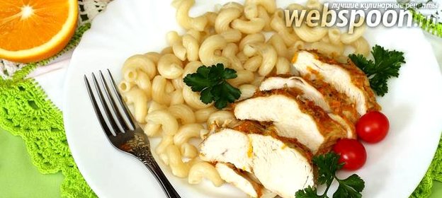 Куриное филе, запечённое в имбирно-апельсиновом маринаде