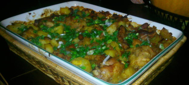 Кролик под миндальным соусом