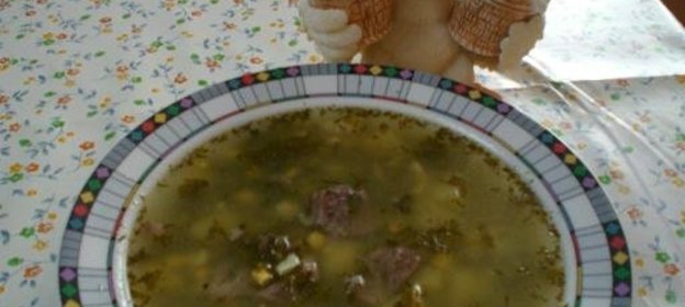 Зеленые щи из шпината