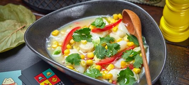 Севиче из чилийского сибаса в ананасовом маринаде