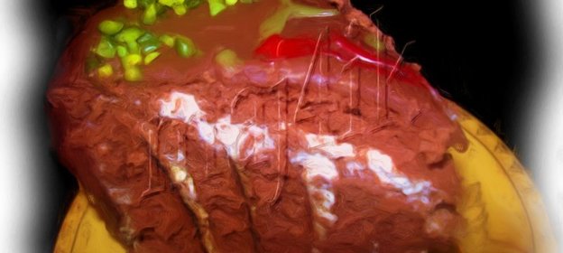 Рождественский торт Лабиринт (шоколадный с кофейным кремом маскарпоне)