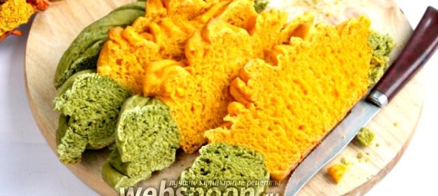 Морковно-шпинатный хлеб «Цветок»