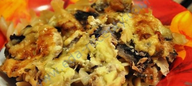 Паста с лососем