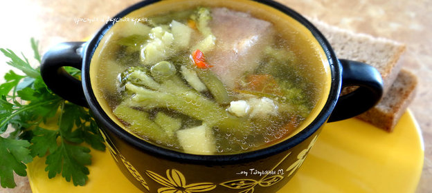 Детский суп с морским языком и овощами