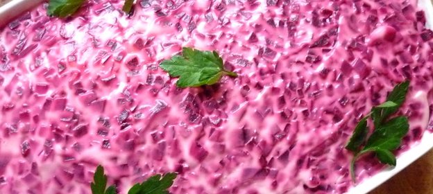 Селедка под шубой со сметаной