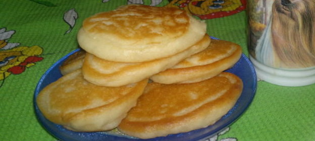 Оладьи на кефире с манкой