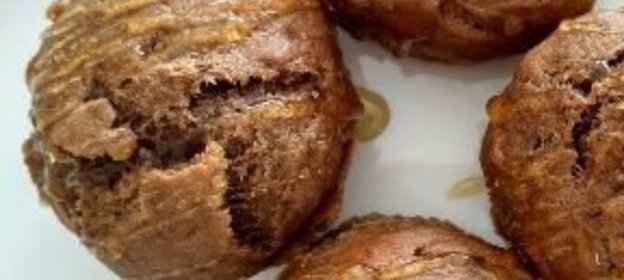 Бананово-шоколадные маффины со сметаной