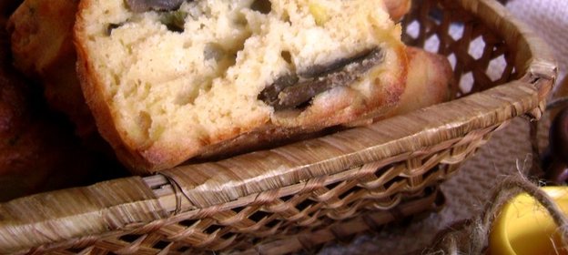 Закусочные сырные маффины с грибами на манке