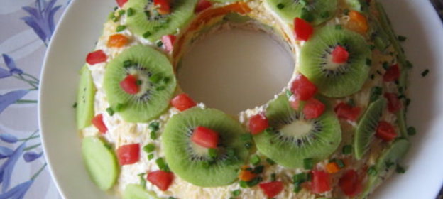 Салат овощной с паниром