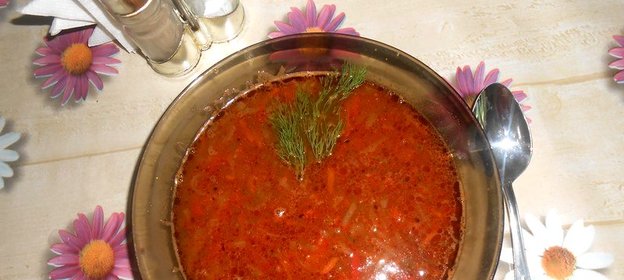 Домашние щи с фасолью