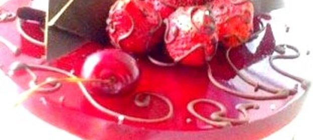 Торт-суфле с фруктами в желе