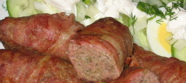 Люля-кебаб в беконе