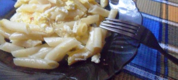 Макароны с яйцом