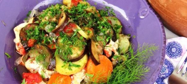 Яичница с зеленым луком