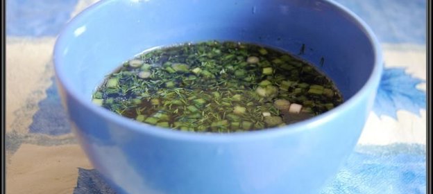 Бульон грибной с луком